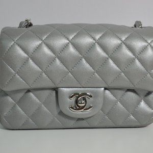 Chanel Silver Flap Bag